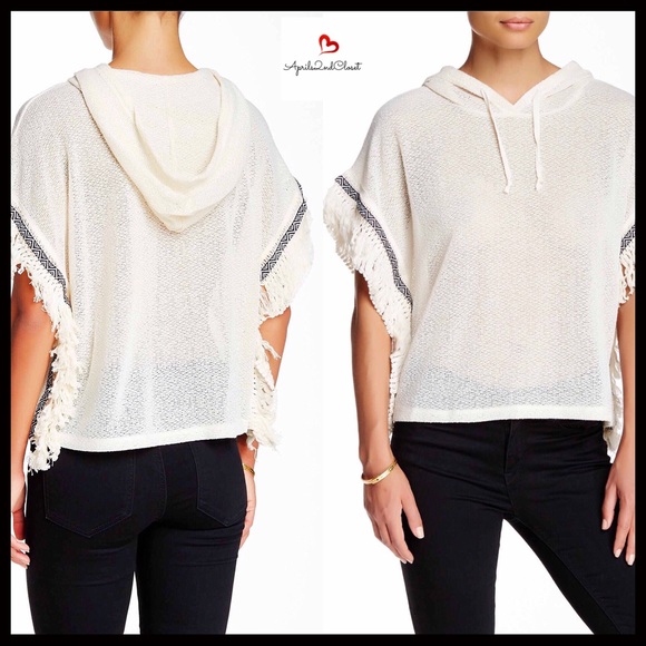 ❌SOLD❌Poncho Hoodie Pullover Hooded Top - Picture 2 of 8