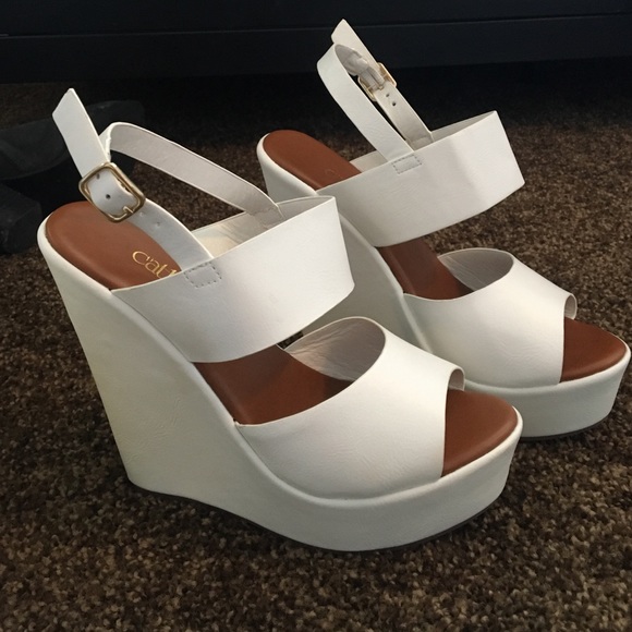 Brand new white wedges