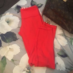 Red lulu lemon tights