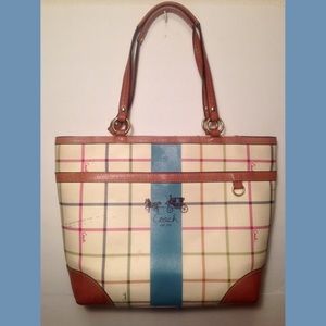 xxxSOLDxxx  Authentic Coach Tattersall Tote Bag