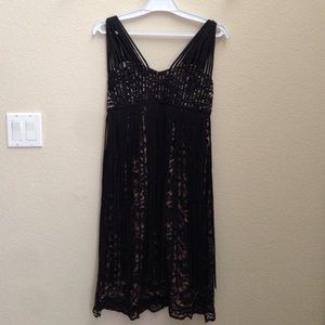 Women cocktail lace fringe dress