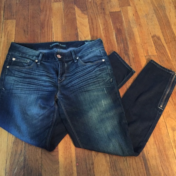 Express Skinny Jeans w/ Zippers on Ankles