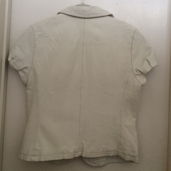 Winter white leather jacket - Picture 3 of 3