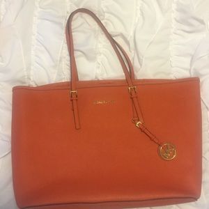 Orange Michael Kors Tote