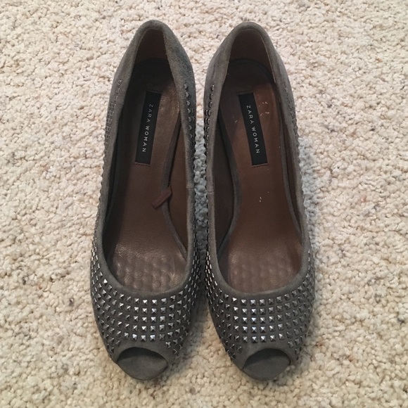 Zara Peep Toe Heels - Picture 1 of 4