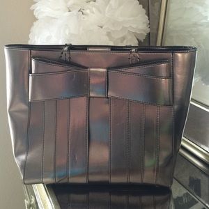 Beautiful silver metallic tote!