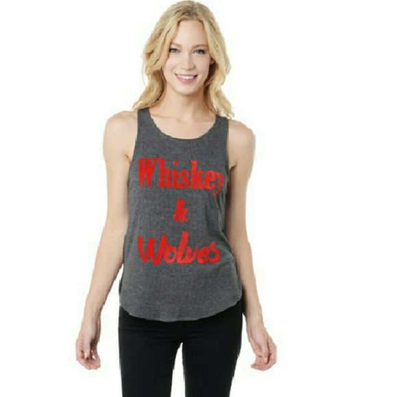 NWT Mink Pink Whiskey & Wolves Tank