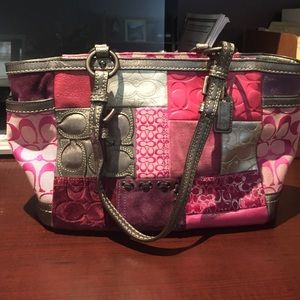 ON SALE! Coach Patchwork Leather/Suede Bag