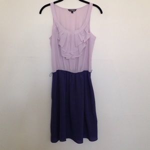 Express Ruffle Front Dress, Lavender