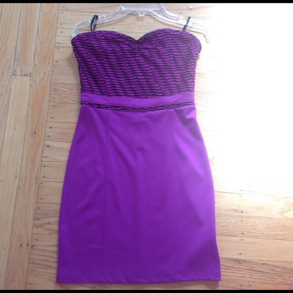 Strapless Purple dress worn one time!