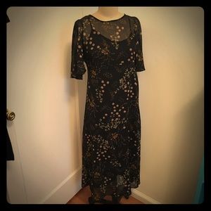 Zara Chiffon Printed Maxi Dress