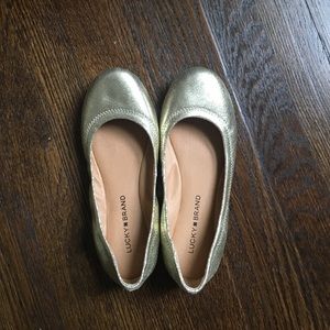 Lucky Brand Gold Flats