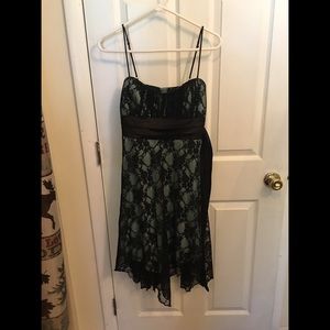 Mint green and lace dress