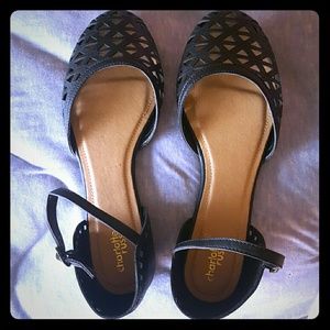 Lazer cut out strap sandals