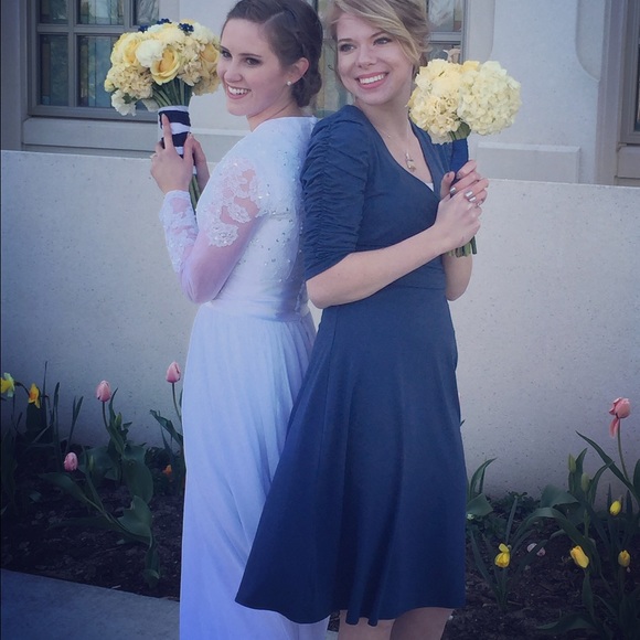 Light navy blue dress - Picture 2 of 2