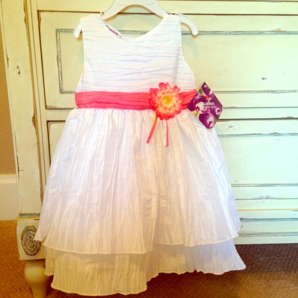 24 months summer full skirt white dress NWT