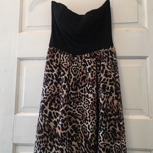 Wet Seal high low leopard print dress Small