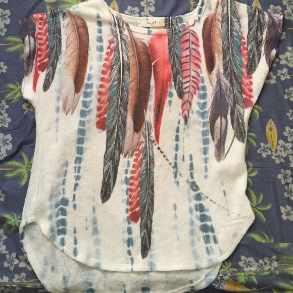 Knit feather top!