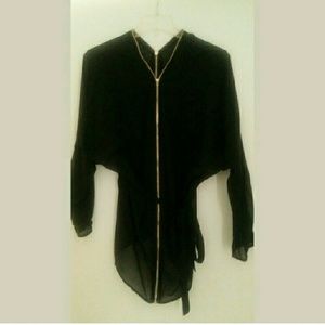 Black Zip Up Top ***SOLD***