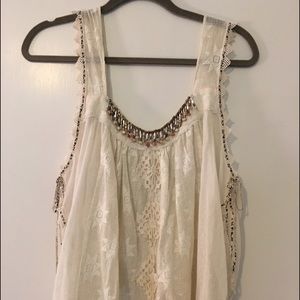 Free People top with beading