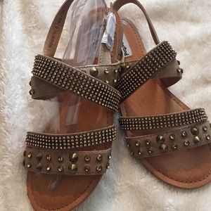Studded sandals size 6.