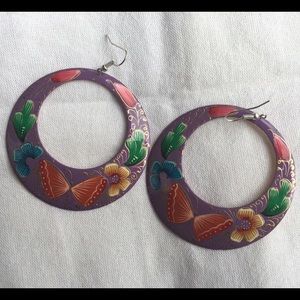 Beautiful Mexican brass earring