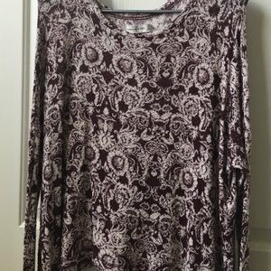 SUMMER SALE!!🔥Maroon and White Knit Flowy A&F Top