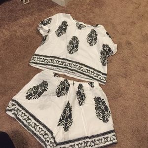 Black and White Two Piece Set