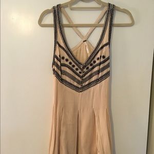 Free people cream and navy, size 4 dress