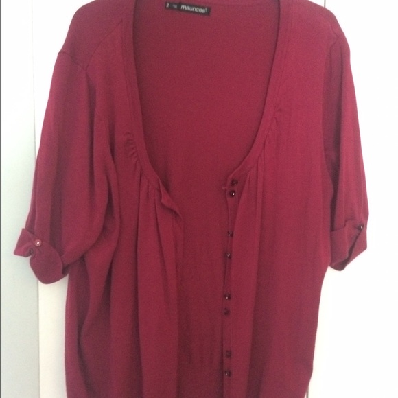 Burgundy cardigan