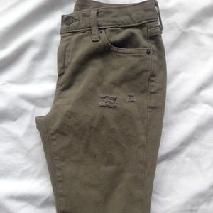 army green gf jeans