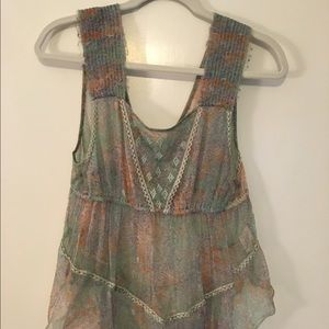 Free people sleeveless blue top!