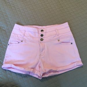 Pink high waisted shorts