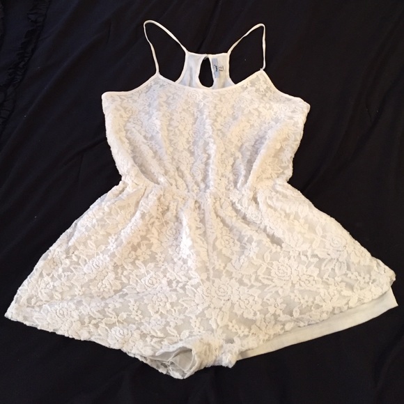White lace romper