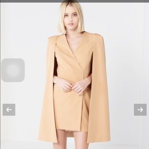 BRAND NEW!! Tan Lavish Alice Cape Dress