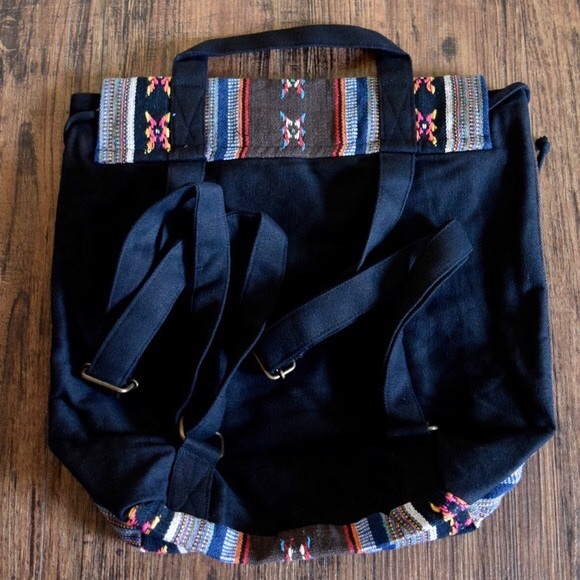 TRIBAL BACKPACK Embroidered Patchwork Book Bag - Picture 4 of 4