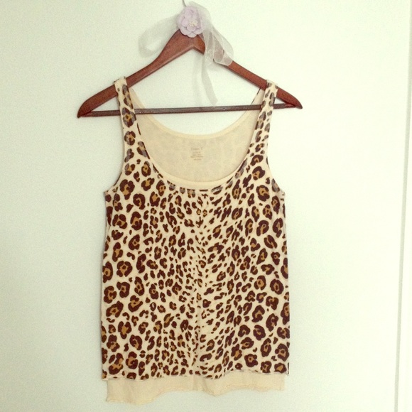 JCrew Leopard Tank Top