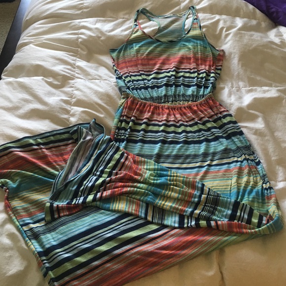 Michael stars striped maxi dress