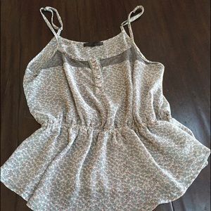 Blue floral tank top