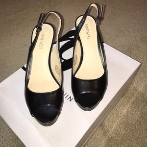 Nine West Cinema Peeptoe Slingback Pumps