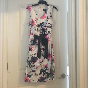 Pink black and white dress