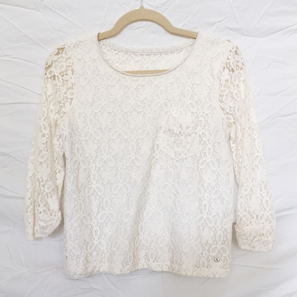 Cream lace top - Picture 1 of 1