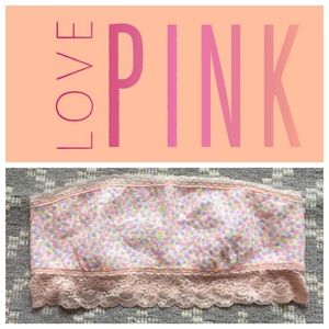 Victoria's Secret PINK Peach Sequin Bandeau SZ L
