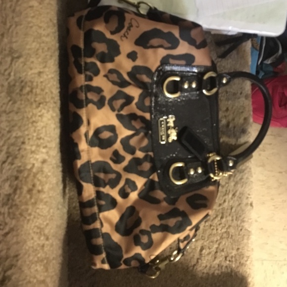 Cheetah print coach purse