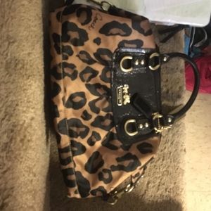Cheetah print coach purse