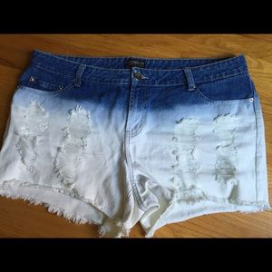 F21 Dip-Dye Shorts