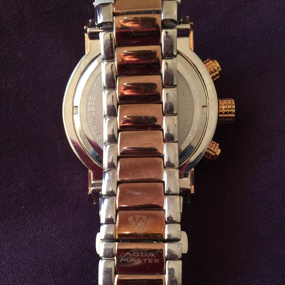 Aqua Master Two-Tone Diamond Chronograph Watch - Picture 2 of 4