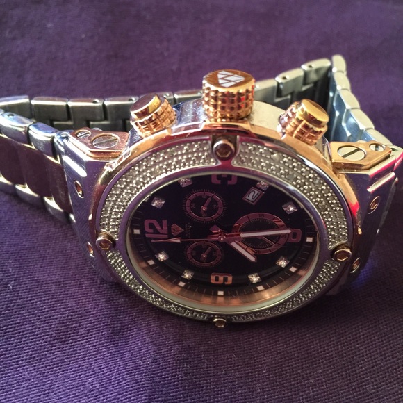 Aqua Master Two-Tone Diamond Chronograph Watch - Picture 3 of 4