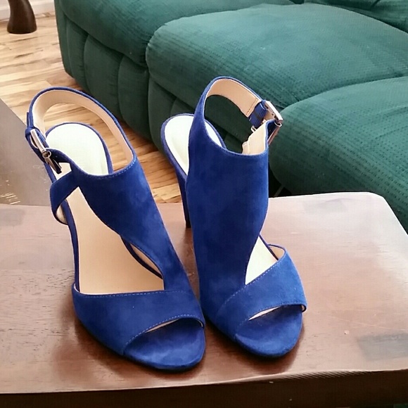 Nine West Blue Suede Heels