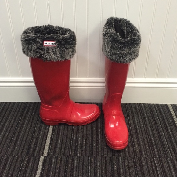 Hunter rain boots with Hunter Boot Socks